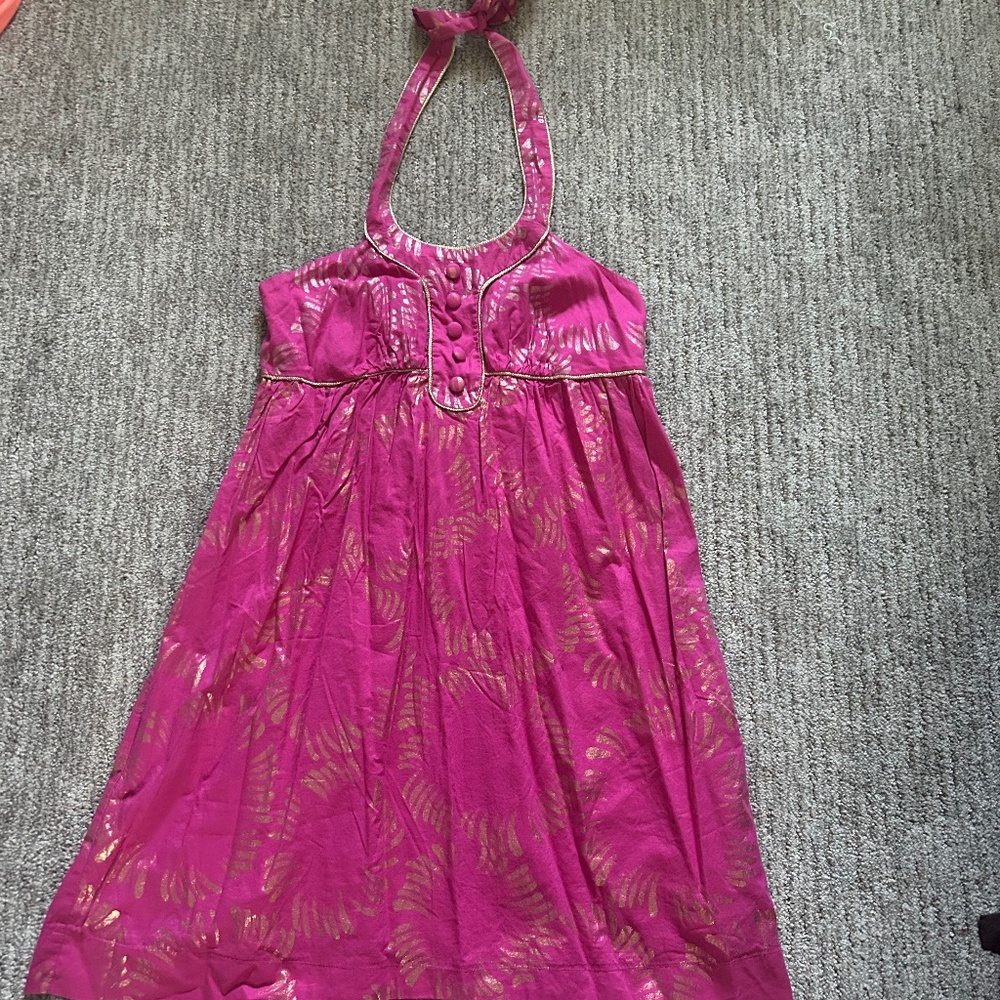 Pink halter dress